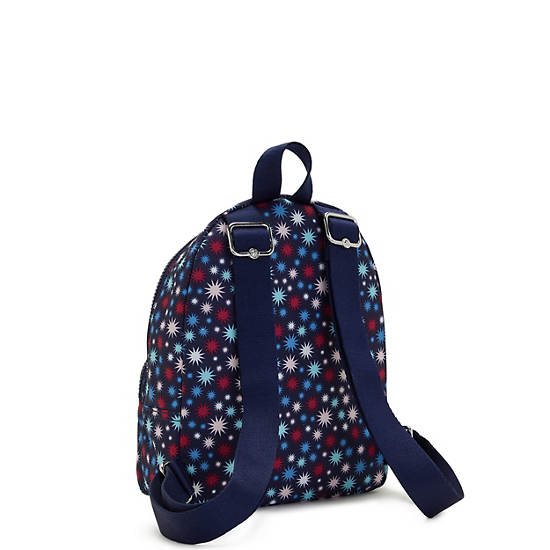 Kipling Paola Small Printed Ryggsekk Blå | NO 1614CT